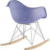 NyeKoncept Mid Century Rocker Chair | Weathered Blue/Nickel 332015RO1