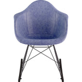 NyeKoncept Mid Century Rocker Chair | Weathered Blue/Gunmetal 332015RO3