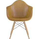 NyeKoncept Mid Century Dowel Arm Chair | Aged Maple/Nickel 332016EW1