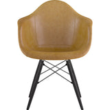 NyeKoncept Mid Century Dowel Arm Chair | Aged Maple/Gunmetal 332016EW3