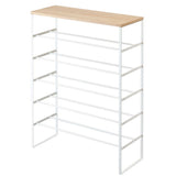 Yamazaki Tower 6-Tier Wood Top Shoe Rack