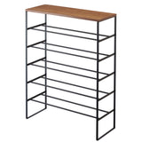 Yamazaki Tower 6-Tier Wood Top Shoe Rack