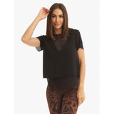 Koral Double Layer Tencel Tee | Black