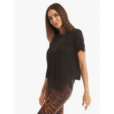 Koral Double Layer Tencel Tee | Black
