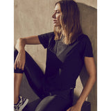 Koral Double Layer Tencel Tee | Black