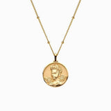 Awe Inspired Mini Frida Kahlo Necklace | Standard Saturn Chain