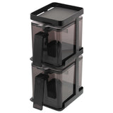 Yamazaki Tower Salt & Sugar 2 Containers W/ Vertical Rack