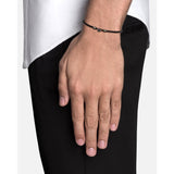 Miansai Mens Nexus Leather Bracelet, Matte Black Rhodium | Black