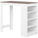 Symbiosis Aravis Dining Bar Table | White / Concrete