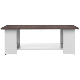 Symbiosis Square Coffee Table | White / Concrete