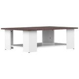 Symbiosis Square Coffee Table | White / Concrete