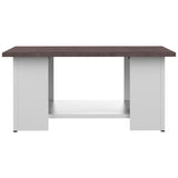 Symbiosis Square Coffee Table | White / Concrete