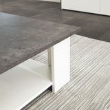 Symbiosis Square Coffee Table | White / Concrete