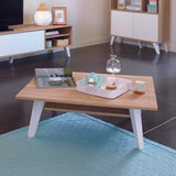 Symbiosis Prism Coffee Table w/ Magazine Rack | Natural Oak