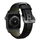 Nomad Shell Cordovan Strap 44mm / 42mm | Black Leather/Black Hardware