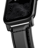 Nomad Shell Cordovan Strap 44mm / 42mm | Black Leather/Black Hardware