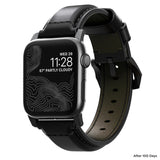 Nomad Shell Cordovan Strap 44mm / 42mm | Black Leather/Black Hardware