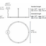 Artemide Alphabet of Light Suspension | LED 3000K 80CRI Dim 2-Wire/0-10V White