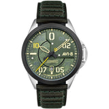AVI-8 P-51 Mustang Hitchcock AV-4086-03 Greentree Japanese Automatic Watch | Stainless Steel/Green