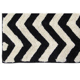 Lorena Canals Zig-Zag Washable Rug | Black