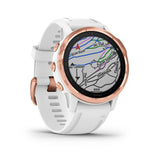 Garmin Fenix 6S Pro GPS Smartwatch Rose Gold - White Band, 010-02159-10