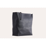 Kiko Leather Double Zip Tote Bag | Black