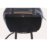 Kiko Leather Double Zip Tote Bag | Black