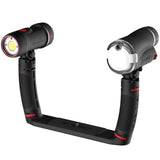 SeaLife Sea Dragon Duo 3000F Flash Auto light/2x Grips/Dual Tray/Duo Case Set | Black