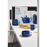 Degrenne Salam Monochrome Tea Pot And 6 Cups | Monochrome Blue