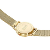 Mondaine Classic 36mm Wristwatch with Gold Stainless Steel Mesh Band
