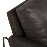Sonder Living Vanessa 3 Seater Sofa | Destroyed Black Leather