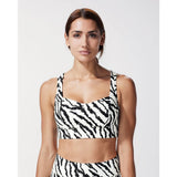 Michi Leopard Instinct Print Longline Bra | Ivory