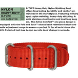 Bertucci D-3T RETROFORM EPIC Watch | Black Dial with Int. NASA Orange Nylon Band