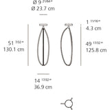Arteimide Arrival 130 Ceiling LED Light | 48W 3000K 90CRI 0-10V 120V UL
