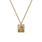 Awe Inspired Mini Mother Mary Tablet Necklace | Long Adjustable Cable Chain