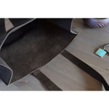 Kiko Leather Raw Edge Tote Bag | Brown