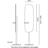 Nomon Espejo Pie - Floor Mirror | Black Stained Ash/Sahara Noir Marble