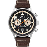 AVI-8 Hawker Hurricane AV-4088-01 Carey Dual Time Manston Japanese Quartz Watch | Stainless Steel/Grey/Black