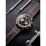 AVI-8 Hawker Hurricane AV-4088-01 Carey Dual Time Manston Japanese Quartz Watch | Stainless Steel/Grey/Black