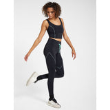 Koral Valencia Blackout High-Rise Legging | Black/Neptune Green