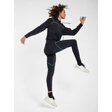 Koral Valencia Blackout High-Rise Legging | Black/Neptune Green