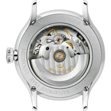 MeisterSinger Lunascope Watch | Sunburst Blue Dial / Croco Print Calf Leather Cognac