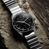 Sternglas Marus Automatic Watch | Black Dial / Steel Bracelet