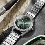 Sternglas Marus Automatic Watch | Green Dial / Steel Bracelet
