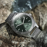 Sternglas Marus Automatic Watch | Green Dial / Steel Bracelet