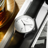 Sternglas Asthet Automatic Watch | White Dial / Premium Black Strap