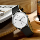 Sternglas Asthet Automatic Watch | White Dial / Premium Black Strap