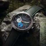 Sternglas Tachymeter Quartz Watch | Blue Dial / Modena Green Strap