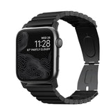 Nomad Apple Watch Steel Band 44mm / 42mm | Stainless Steel/Black Hardware