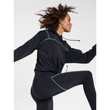 Koral Cal Blackout Cropped Hoodie | Black/Neptune Green